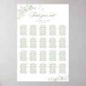 Elegant Scrip 20 Table Rose Hochzeitstabelle Poster (Vorne)