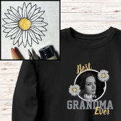 Elegant Script 1 Photo Best Grandma Ever Sweatshirt