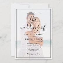 Elegant Script 2 Foto Hochzeit