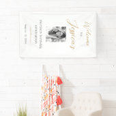 Elegant Script 30th Birthday Party Photo Welcome Banner (Insitu)