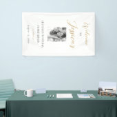 Elegant Script 30th Birthday Party Photo Welcome Banner (Messeveranstaltung)