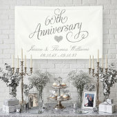 Elegant Script 60th Diamond Wedding Anniversary Banner
