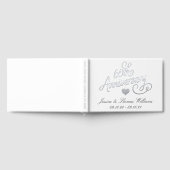 Elegant Script 60th Diamond Wedding Anniversary Gästebuch (Voll)