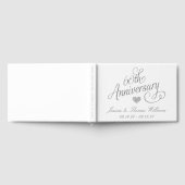 Elegant Script 60th Diamond Wedding Anniversary Gästebuch (Voll)