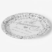 Elegant Script 60th Diamond Wedding Anniversary Pappteller (Schrägansicht)