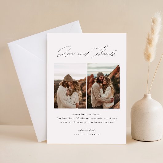 Elegant Script 6 Foto Hochzeits-QR-Code Save The Date