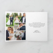 Elegant script 6 photo wedding  dankeskarte (Innenseite)