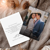 Elegant script and modern photo dankeskarte