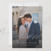 Elegant script and modern photo save the date (Vorderseite)