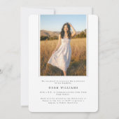 Elegant Script Arch Photo Collage Graduation Ankündigung (Rückseite)