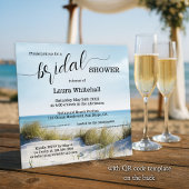 Elegant Script Beach Bridal Shower Einladung