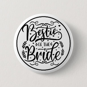 Elegant Script Beste Freundin der Braut  Button