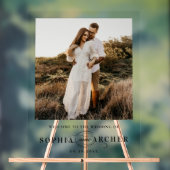 Elegant Script Black and White Wedding Welcome Acrylschild (Neutral)