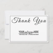 Elegant Script Boutique Logo Social Media Dankeskarte (Vorderseite)