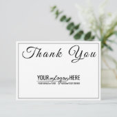 Elegant Script Boutique Logo Social Media Dankeskarte (Stehend Vorderseite)