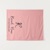 Elegant Script Business Logo Branding Display Wandteppich (Vorderseite (Horizontal))