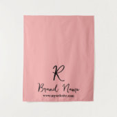 Elegant Script Business Logo Branding Display Wandteppich (Vorderseite)