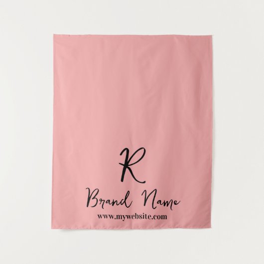 Elegant Script Business Logo Branding Display Wandteppich (Vorderseite)