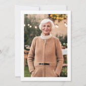 Elegant Script Calligraphy 75th Birthday Photo Einladung (Rückseite)