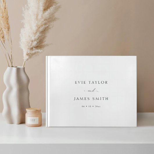 Elegant Script Calligraphy Wedding Gästebuch