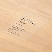 Elegant Script Christmas Dinner Acryleinladungen (Ablage )
