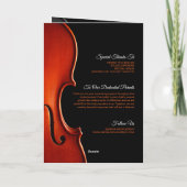 Elegant Script Classy Music Senior Recital Program Einladung (Rückseite)