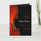 Elegant Script Classy Music Senior Recital Program Einladung (Vorderseite)