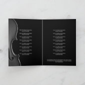 Elegant Script Classy Music Senior Recital Program Einladung (Innenseite)