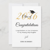 Elegant Script Confetti Graduation Party Invit (Vorderseite)