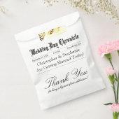 Elegant Script Custom Minimalist Wedding Thank You Geschenktütchen (Versiegelt)