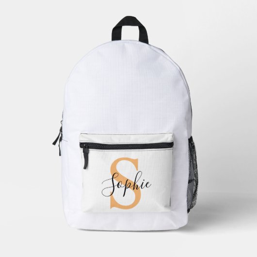 Elegant Script Custom Name Personalized Gift Bedruckter Rucksack (Vorderseite)