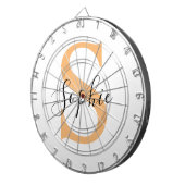 Elegant Script Custom Name Personalized Gift Dartscheibe (Vorderseite rechts)