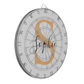 Elegant Script Custom Name Personalized Gift Dartscheibe (Vorderseite Links)