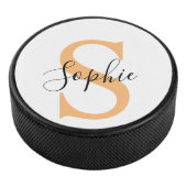 Elegant Script Custom Name Personalized Gift Eishockey Puck (3/4)