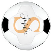 Elegant Script Custom Name Personalized Gift Fußball (Gedreht)