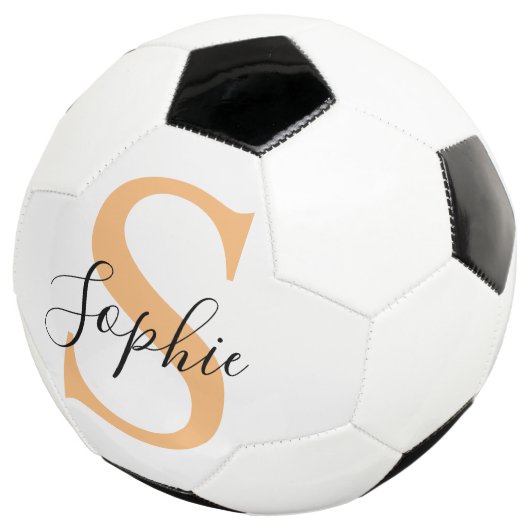 Elegant Script Custom Name Personalized Gift Fußball (Dreiviertel)