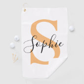 Elegant Script Custom Name Personalized Gift Golfhandtuch (Insitu)