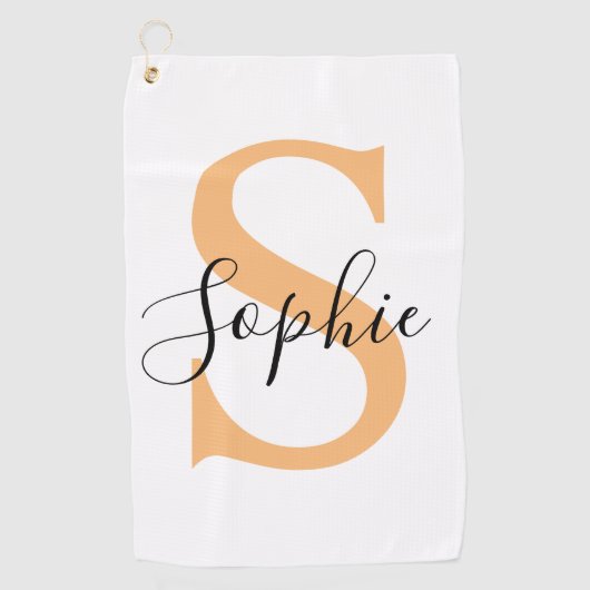 Elegant Script Custom Name Personalized Gift Golfhandtuch (Vorderseite)