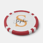 Elegant Script Custom Name Personalized Gift Pokerchips (Einzeln)