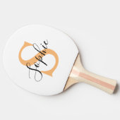 Elegant Script Custom Name Personalized Gift Tischtennis Schläger (Seitenansicht)