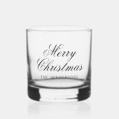Elegant Script Custom Text Christmas Cocktail Whiskyglas (Vorderseite)