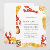 Elegant Script Engagement Party Einladung (Vorne/Hinten)