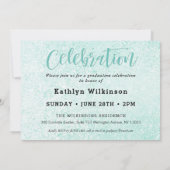 Elegant Script Eucalyptus Greenery 3 Foto Grad Einladung (Rückseite)