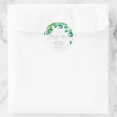 Elegant Script Eucalyptus Greenery Vielen Dank Runder Aufkleber (Tasche)