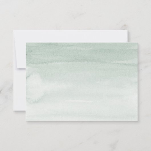 Elegant Script Eucalyptus Greenery Wedding RSVP Karte (Rückseite)