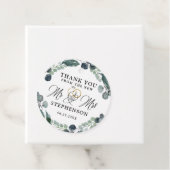 Elegant Script Eucalyptus Wedding Vielen Dank Geschenkanhänger (Beispiel)