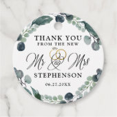 Elegant Script Eucalyptus Wedding Vielen Dank Geschenkanhänger (Vorderseite)