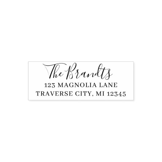 Elegant Script Family Fancy Name Permastempel (Design)