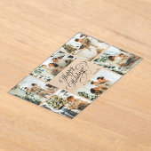 Elegant Script Family Photo Collage Christmas Card Acryleinladungen (Ablage )