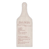 Elegant Script Family Recipe Ivory Schneidebrett (Vorderseite)